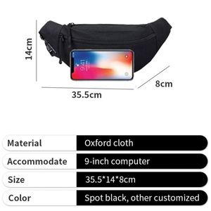 Riñonera Deportiva con Cierre de Cremallera y Logotipo Personalizado, de Tela Oxford, para Hombre y Mujer, en Venta - Product Image 4