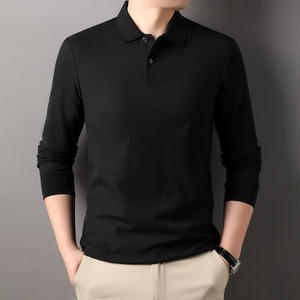 Polo de haute qualité pour hommes, léger et luxueux, à manches courtes, simple, pour l'été, uniforme de travail décontracté et personnalisé pour les affaires - Product Image 3