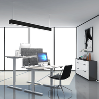 Table de bureau électrique réglable en hauteur JIECANG, poste de travail dos à dos, avec 4 pieds et 4 moteurs