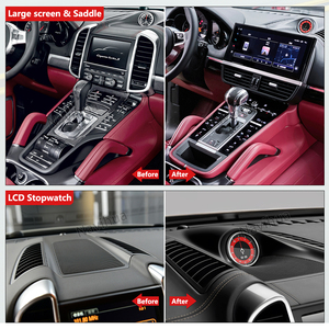 หน้าจอแอนดรอยด์ NaviHua พร้อมมาตรวัดความเร็ว นาฬิกา LCD ที่พวงมาลัย อุปกรณ์ตกแต่งภายในรถยนต์สำหรับ Porsche Cayenne - Product Image 5