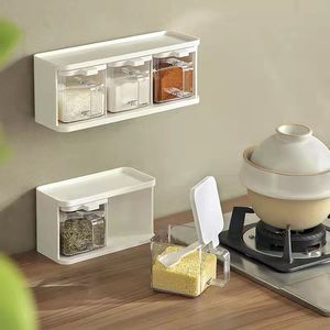 Étagère à épices Anzhiyun à 9 compartiments, transparente, à fixer au mur, pour le rangement des assaisonnements, pour une utilisation en cuisine - Product Image 3