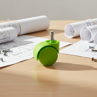 Roulettes de remplacement en nylon et PU de 50 mm pour chaise de bureau et de salon