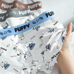 Calzoncillos <span class=keywords><strong>Boxer</strong></span> para Hombre Little Milk <span class=keywords><strong>Dog</strong></span>, de Algodón Puro, Transpirables, Antibacterianos, con Diseño de Dibujos Animados, ODM, para Jóvenes - Product Image 3