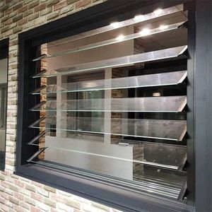 Cbmmart cửa sổ và cửa ra vào năng lượng hiệu quả nhôm đôi kính kính cửa sổ louver - Product Image 6