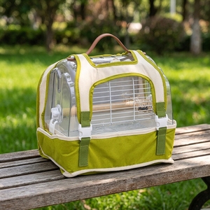 Cage de voyage portable pour oiseaux en acrylique transparent pour le <span class=keywords><strong>camping</strong></span> en plein air, les voyages en voiture, les animaleries et la vente au détail - Product Image 1