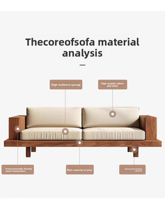 Set di Divani Doppi Creativi in Legno Massello Giapponese Wabi-sabi, Ecologici, per <span class=keywords><strong>B</strong></span>&<span class=keywords><strong>B</strong></span> e Hotel, Divano Multi-posto con Mobile per Soggiorno - Product Image 5