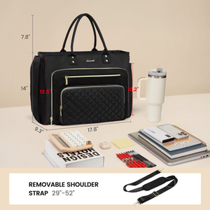LOVEVOOK Grand <span class=keywords><strong>Sac</strong></span> Fourre-Tout de Voyage pour <span class=keywords><strong>Femme</strong></span> Imperméable Multi-Poches Sacoche pour Ordinateur Portable d'Infirmière et d'Étudiant 15,6 17 Pouces - Product Image 3