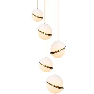 Скандинавский абажур с одним шаром, подвесные светильники, Подвесная лампа BY1034
