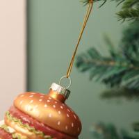 Ornement de Noël en forme de hamburger, pendentif suspendu en forme de burger, décoration unique pour arbre de Noël, cadeau de fêtes et d'entreprise, directement de l'usine