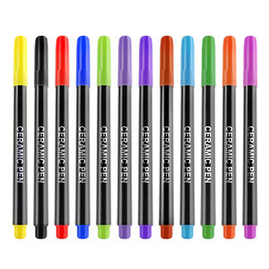 Gran oferta, logotipo personalizado, punta fina permanente, taza de alta temperatura, plato de vidrio, cuenco, tinta indeleble, marcadores de cerámica de porcelana - Product Image 6