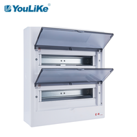 Boîtier électrique en plastique avec porte transparente, pour montage en Surface, boîtier DB, 2 lignes, 32 voies
