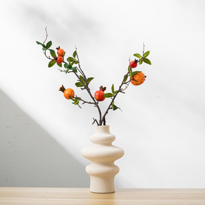 Vase à fleur circulaire de luxe léger de haute qualité pour décoration intérieure ensemble de 3 vases en céramique en forme de <span class=keywords><strong>tour</strong></span> blanche pour le bureau, l'hôtel et le mariage - Product Image 3