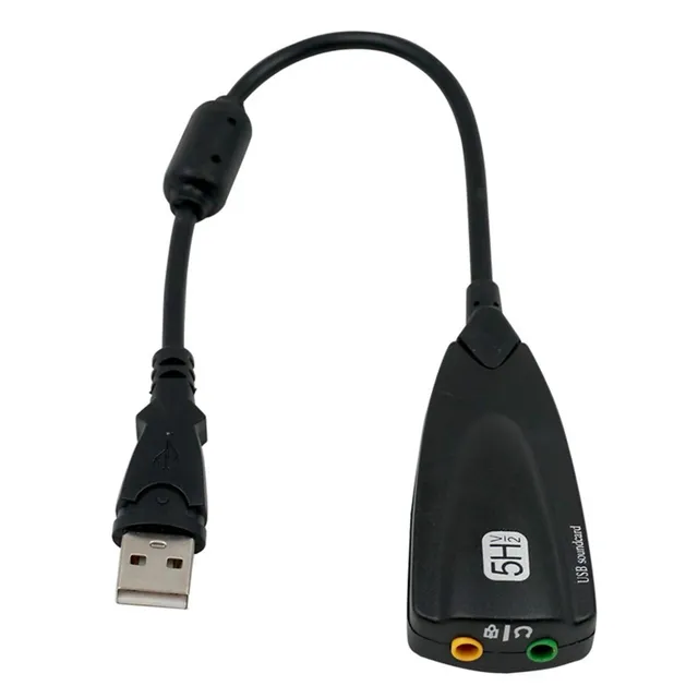 Professional 5HV2 USB External Sound Card 7.1 With 3.5mm USB Audio Adapter Headset Microphone Portable Sound Card for Laptop PC