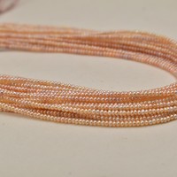 Chaîne de perles d'eau douce cultivées de qualité AA, forme bouton, 2-3 mm, blanches/couleurs mélangées, pour la fabrication de bijoux