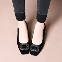Nouvelle Arrivée – Escarpins Élégants en Daim pour Femme, à Talon Épais, Boucle Métallique Brillante, Bout Carré, Souples, Idéals pour le Bureau et les Mariages
