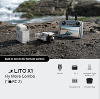 Original untuk Lito X1 Fly More Combo Drone Kamera Lipat 4K 60fps Video HDR Gambar 8K Sensor Penginderaan Hambatan Sensor 1/1.3-Inch