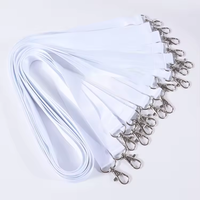 Fabricant de longes en Chine Porte-clés personnalisé en polyester de sublimation en gros Lanière blanche vierge