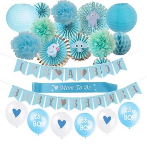 <b>Elephant</b> Baby Shower <b>Decorations</b> for Boy Kit - Product Image 1