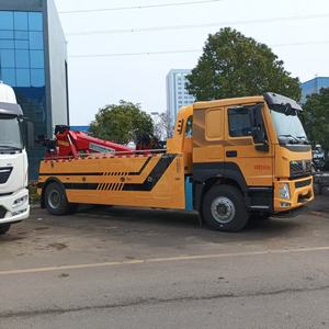 New HOWO 4X2 Single Axle Diesel Manual Wrecker Truck Gross Weight Other 10 Ton Integrated Tow Crane Road <strong>Recovery</strong> - Product Image 3