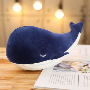 หมอนปลาวาฬสีฟ้าสำหรับเด็กแบบใหม่ ของเล่นตุ๊กตาปลาทะเล ตุ๊กตาปลาวาฬ - Product Image 2