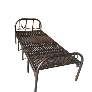 Iron <b>Bed</b> Wholesale <b>Foldable</b> Single <b>Bed</b> <b>Frame</b> Bedroom Furniture <b>Foldable</b> <b>Beds</b> for Adults - Product Image 1