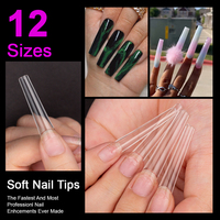 Haute qualité prix de gros nouveauté Extra longue XXL Non C courbe cercueil ongles conseils Offre Spéciale 504/360 pièces/sac