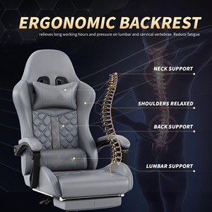Silla para adultos con logotipo personalizado, respaldo ergonómico de 400 libras, reposabrazos con alas, estructura de estilo de carreras, cuero PU, Sedia Da Gaming - Product Image 2
