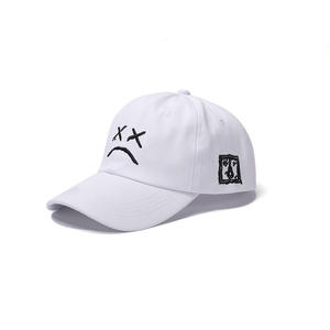 Femmes Hommes Été Papa Chapeau Broderie Casquette Baseball Visage Triste Blanc Noir Chapeau Golf Casquette Hip Hop Snapback - Product Image 2