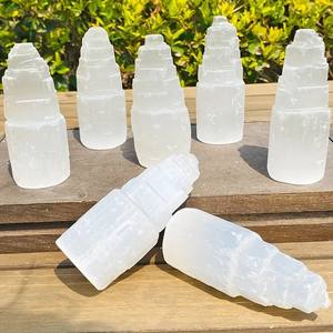 Torre de Cristal Natural, Punta de Selenita Blanca, Torre de Piedra Preciosa Hecha a Mano, Piedra Difusora de Selenita en Bruto para Regalo - Product Image 3