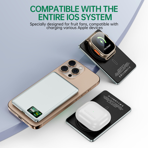 Bộ nguồn mini siêu di động 10000mAh với màn hình LED và nam châm để sạc không dây nhanh - Product Image 4