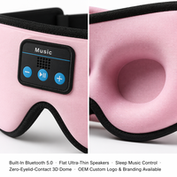 Masque de sommeil Bluetooth |   Masque pour les yeux occultant 3D avec musique sans fil et design ergonomique confortable |   Solution de sommeil intelligente OEM ODM