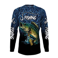 Pakaian Mancing Sublimasi Custom Pesanan Grosir, Ringan, Bernapas, Desain Jaring, Pelindung Matahari, Cepat Kering, Pakaian Olahraga Luar Ruangan