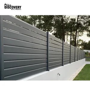 Aluminum Louver Fencing Garden Security Horizontal Privacy Fence Aluminum Slat Fence