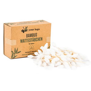 Boîte en papier OEM de bonne qualité bâton de bambou cotons-tiges écologique 100 pièces <span class=keywords><strong>coton</strong></span>-<span class=keywords><strong>tige</strong></span> cosmétique nettoyage cotons-tiges 5000 boîtes - Product Image 4