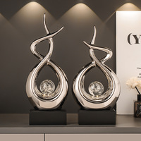 Ornement en céramique dynamique inspiré de l'eau, décoration Feng Shui pour la maison et le bureau, idéal pour l'entrée ou un élégant meuble à vin