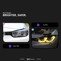 Expédition locale en Pologne pour phares LED DRL BMW F30 2013-2018, lentille de projecteur laser avant, 318i 320i 325i, accessoire automobile