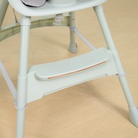 Chaise haute pour bébé réglable en hauteur 2 en 1, siège d'alimentation convertible, chaise de repas pour tout-petits en plastique PU