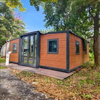 Casa Contenedor Expandible Moderna de 2 a 4 Dormitorios, Diseño Flexible, Estructura de Acero Prefabricada para Hoteles y Villas, Diseño Plegable Americano
