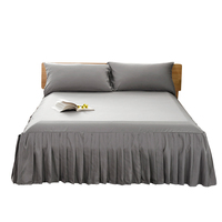 Jupe de lit en microfibre brossée en polyester avec design élastique ajusté, fabricant de jupes de lit pour chambre à coucher