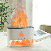 Mini diffuseur d'huile aromatique à ultrasons usb 5V, mini humidificateur portable de roche rose à flamme LED, offre spéciale 2023