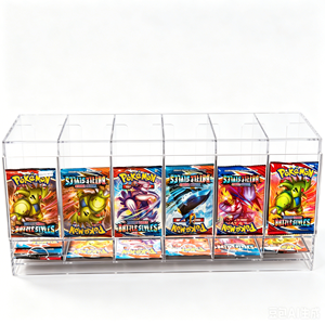Étagère en acrylique transparente, résistante aux UV, personnalisable et écologique, à 6 emplacements, pour paquets TCG, vente en gros - Product Image 1