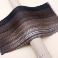 Extensions de cheveux humains doublement étirés, fines, douces, légères et confortables, Genius Wefts