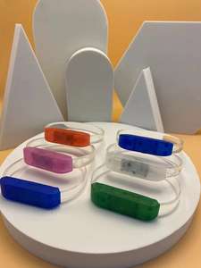 声控 LED 腕带和发光手环 2 个 LED 灯闪烁 ABS+硅胶 成人尺寸运动腕带，适合派对用品 - Product Image 3