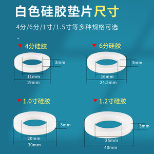 Junta de silicona de 1 pulgada de diámetro interior y 1.5 pulgadas de diámetro exterior, anillo de sellado de agua para accesorios de tubería - Product Image 3