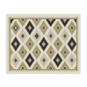 Alfombra Geométrica Original de Fábrica, Rectangular, Antideslizante, de Poliéster, Decoración para el Hogar, Dormitorio, Sala de Estar, Estilo Étnico - Product Image 3