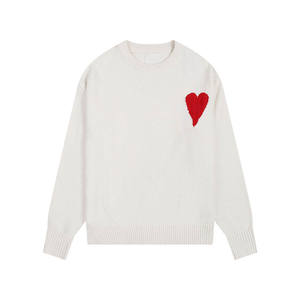 Pull-over d'hiver pour femme Aming de haute qualité, col rond, motif cœur élégant, streetwear avec logo sur le devant - Product Image 1