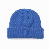 Casquette d'hiver en tricot jacquard avec broderie de logo personnalisé, pompon, 100% acrylique, unisexe, réglable