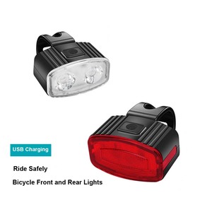 En nuevo conjunto de luces de <span class=keywords><strong>bicicleta</strong></span>, luz trasera LED de conducción trasera, faro recargable por USB, <span class=keywords><strong>lámpara</strong></span> de advertencia de seguridad <span class=keywords><strong>para</strong></span> ciclismo - Product Image 5
