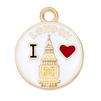 Nouveaux pendentifs créatifs en alliage Kusa pour bijoux DIY, style unique, motif rond, émail goutte d'huile, pour colliers et bracelets - Vente directe usine