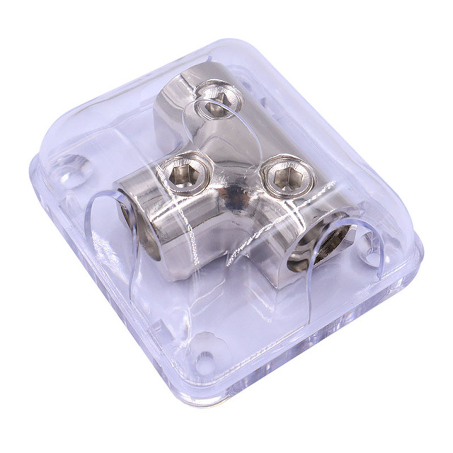 Car Audio Modification Earth Terminal Block Copper 10A Automotive Grounding Junction Box One-Out-Two Fuse